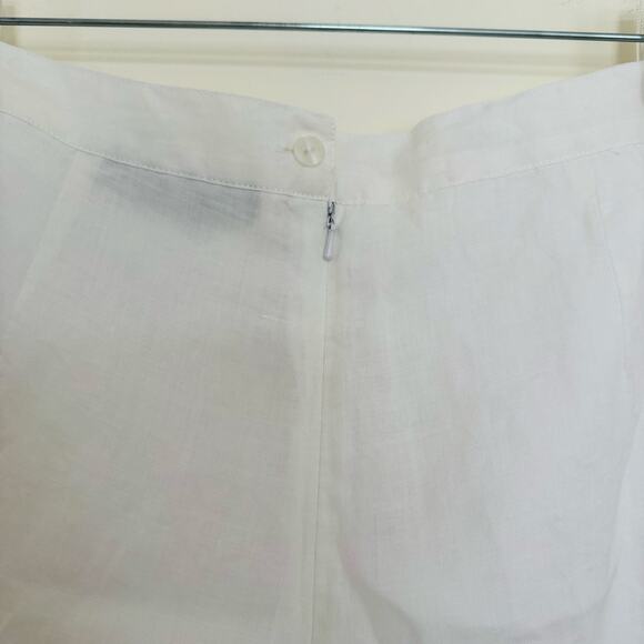 Cleopatra White Linen Embroidered Ivy Cropped Pants & Tank Top & Blause Size XL - Picture 6 of 16